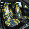 Australia Golden Wattle Car Seat Cover Aussie Cockatoo Aboriginal Art