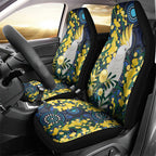 Australia Golden Wattle Car Seat Cover Aussie Cockatoo Aboriginal Art