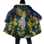 Australia Golden Wattle Cloak Aussie Cockatoo Aboriginal Art