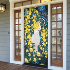 Australia Golden Wattle Door Cover Aussie Cockatoo Aboriginal Art