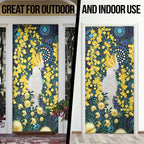 Australia Golden Wattle Door Cover Aussie Cockatoo Aboriginal Art