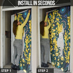 Australia Golden Wattle Door Cover Aussie Cockatoo Aboriginal Art