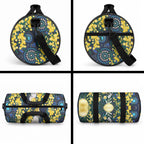 Australia Golden Wattle Duffle Bag Aussie Cockatoo Aboriginal Art