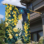Australia Golden Wattle Garden Flag Aussie Cockatoo Aboriginal Art