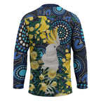 Australia Golden Wattle Hockey Jersey Aussie Cockatoo Aboriginal Art