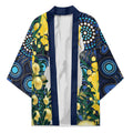 Australia Golden Wattle Kimono Aussie Cockatoo Aboriginal Art