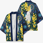 Australia Golden Wattle Kimono Aussie Cockatoo Aboriginal Art