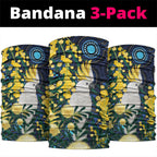 Australia Golden Wattle Neck Gaiter Aussie Cockatoo Aboriginal Art