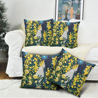 Australia Golden Wattle Pillow Cover Aussie Cockatoo Aboriginal Art