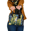Australia Golden Wattle Shoulder Handbag Aussie Cockatoo Aboriginal Art