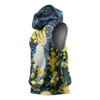 Australia Golden Wattle Sleeveless Hoodie Aussie Cockatoo Aboriginal Art