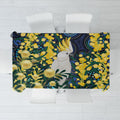 Australia Golden Wattle Tablecloth Aussie Cockatoo Aboriginal Art