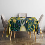 Australia Golden Wattle Tablecloth Aussie Cockatoo Aboriginal Art