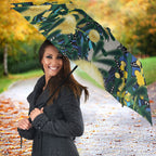 Australia Golden Wattle Umbrella Aussie Cockatoo Aboriginal Art