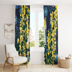 Australia Golden Wattle Window Curtain Aussie Cockatoo Aboriginal Art