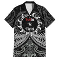 Personalised Toitu Te Tiriti Aotearoa Silver Fern Family Matching Tank Maxi Dress and Hawaiian Shirt New Zealand Maori Pattern