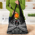 Toitu Te Tiriti Aotearoa Silver Fern Grocery Bag New Zealand Maori Pattern