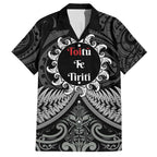 Personalised Toitu Te Tiriti Aotearoa Silver Fern Hawaiian Shirt New Zealand Maori Pattern