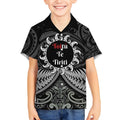 Personalised Toitu Te Tiriti Aotearoa Silver Fern Kid Hawaiian Shirt New Zealand Maori Pattern