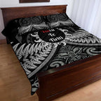 Toitu Te Tiriti Aotearoa Silver Fern Quilt Bed Set New Zealand Maori Pattern