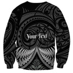 Personalised Toitu Te Tiriti Aotearoa Silver Fern Sweatshirt New Zealand Maori Pattern