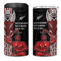 Toitu Te Reo Maori Toitu Te Whenua Toitu Te Tiriti 4 in 1 Can Cooler Tumbler Maori Warrior