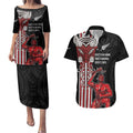 Toitu Te Reo Maori Toitu Te Whenua Toitu Te Tiriti Couples Matching Puletasi and Hawaiian Shirt Maori Warrior New Zealand