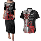 Toitu Te Reo Maori Toitu Te Whenua Toitu Te Tiriti Couples Matching Puletasi and Hawaiian Shirt Maori Warrior New Zealand