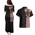 Toitu Te Reo Maori Toitu Te Whenua Toitu Te Tiriti Couples Matching Puletasi and Hawaiian Shirt Maori Warrior New Zealand