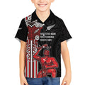 Toitu Te Reo Maori Toitu Te Whenua Toitu Te Tiriti Kid Hawaiian Shirt Maori Warrior New Zealand