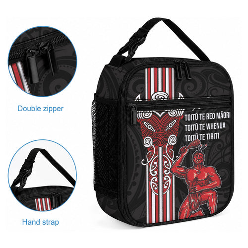 Toitu Te Reo Maori Toitu Te Whenua Toitu Te Tiriti Lunch Bag Maori Warrior New Zealand