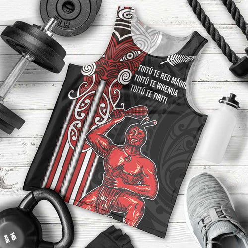 Toitu Te Reo Maori Toitu Te Whenua Toitu Te Tiriti Men Tank Top Maori Warrior New Zealand