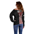 Toitu Te Reo Maori Toitu Te Whenua Toitu Te Tiriti Off Shoulder Sweater Maori Warrior New Zealand