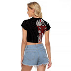 Toitu Te Reo Maori Toitu Te Whenua Toitu Te Tiriti Raglan Cropped T Shirt Maori Warrior New Zealand