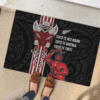 Toitu Te Reo Maori Toitu Te Whenua Toitu Te Tiriti Rubber Doormat Maori Warrior New Zealand