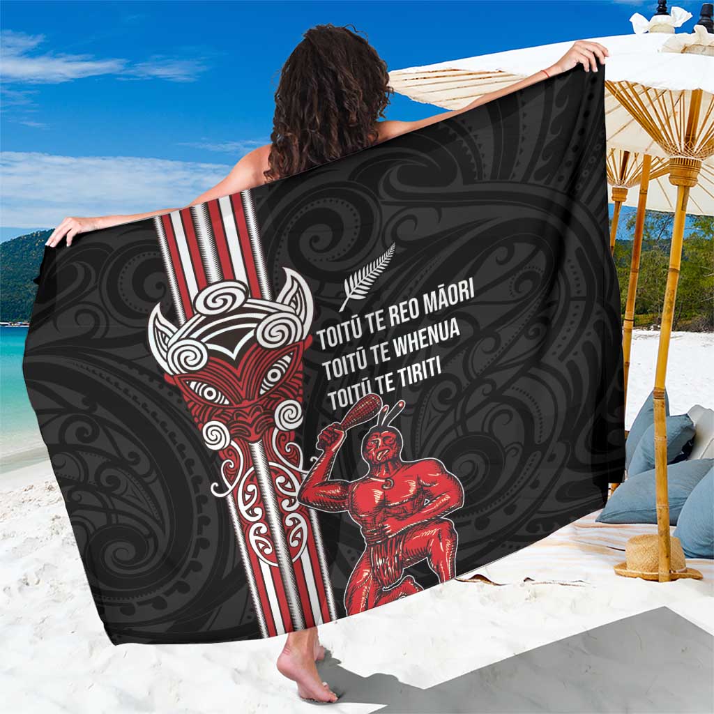 Toitu Te Reo Maori Toitu Te Whenua Toitu Te Tiriti Sarong Maori Warrior New Zealand