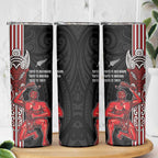 Toitu Te Reo Maori Toitu Te Whenua Toitu Te Tiriti Skinny Tumbler Maori Warrior