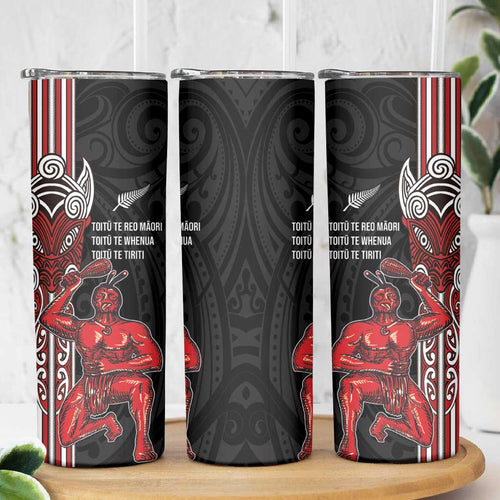 Toitu Te Reo Maori Toitu Te Whenua Toitu Te Tiriti Skinny Tumbler Maori Warrior