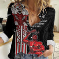 Toitu Te Reo Maori Toitu Te Whenua Toitu Te Tiriti Women Casual Shirt Maori Warrior New Zealand