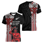 Toitu Te Reo Maori Toitu Te Whenua Toitu Te Tiriti Women V-Neck T-Shirt Maori Warrior New Zealand