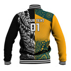 Custom New Zealand And Australia Rugby Baseball Jacket Wallabies Kiwi Silver Fern 2023 World Cup