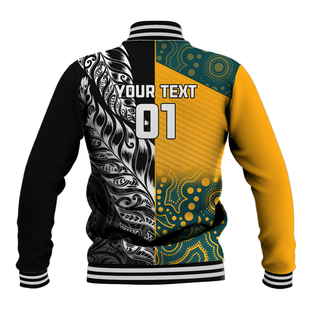 Custom New Zealand And Australia Rugby Baseball Jacket Wallabies Kiwi Silver Fern 2023 World Cup