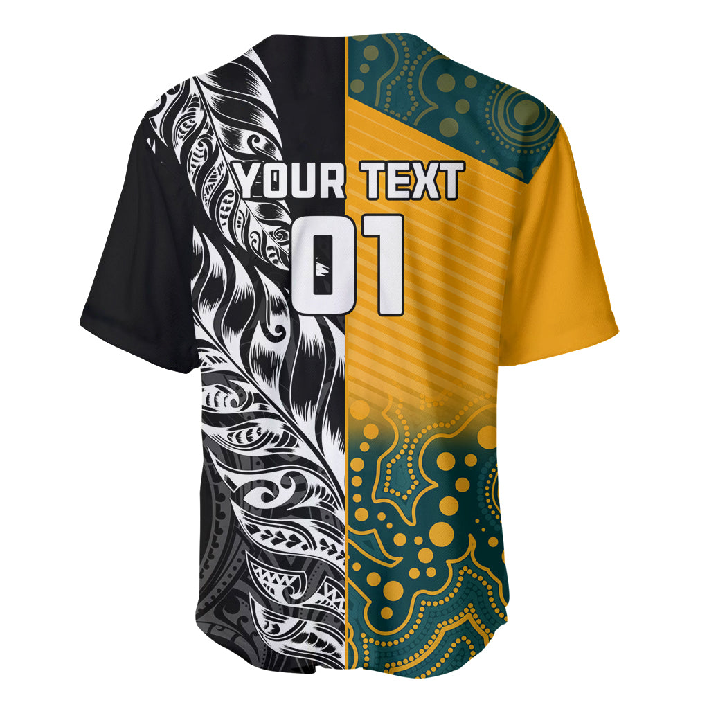Custom New Zealand And Australia Rugby Baseball Jersey Wallabies Kiwi Silver Fern 2023 World Cup