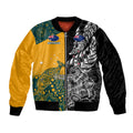 Custom New Zealand And Australia Rugby Bomber Jacket Wallabies Kiwi Silver Fern 2023 World Cup