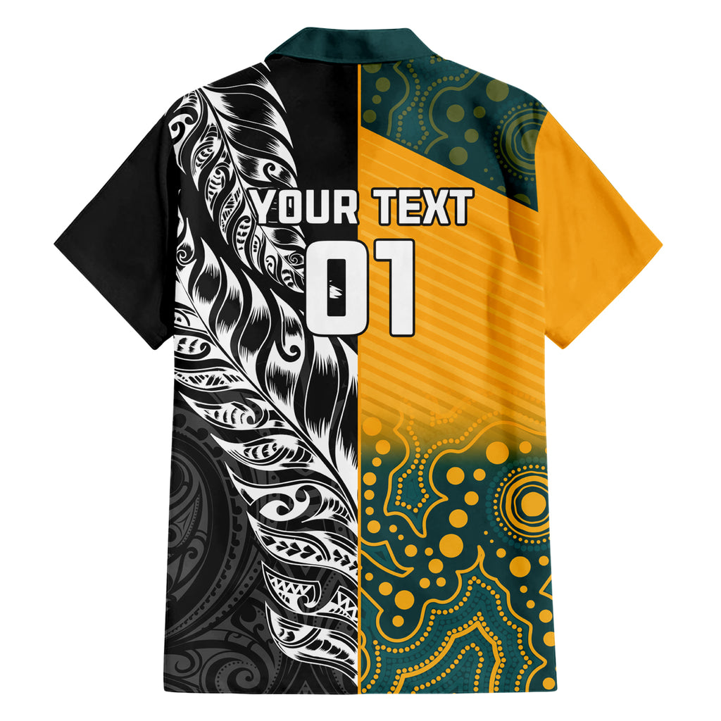 Custom New Zealand And Australia Rugby Hawaiian Shirt Wallabies Kiwi Silver Fern 2023 World Cup