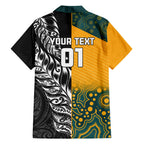 Custom New Zealand And Australia Rugby Hawaiian Shirt Wallabies Kiwi Silver Fern 2023 World Cup