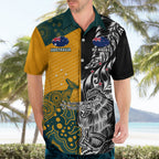 Custom New Zealand And Australia Rugby Hawaiian Shirt Wallabies Kiwi Silver Fern 2023 World Cup