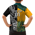 Custom New Zealand And Australia Rugby Hawaiian Shirt Wallabies Kiwi Silver Fern 2023 World Cup