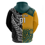 Custom New Zealand And Australia Rugby Hoodie Wallabies Kiwi Silver Fern 2023 World Cup