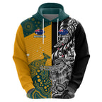Custom New Zealand And Australia Rugby Hoodie Wallabies Kiwi Silver Fern 2023 World Cup